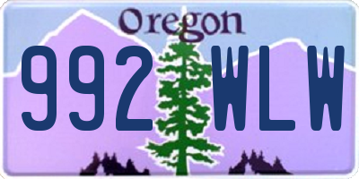 OR license plate 992WLW