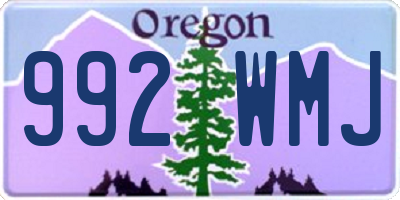 OR license plate 992WMJ