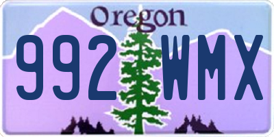 OR license plate 992WMX