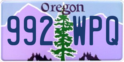 OR license plate 992WPQ