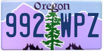 OR license plate 992WPZ