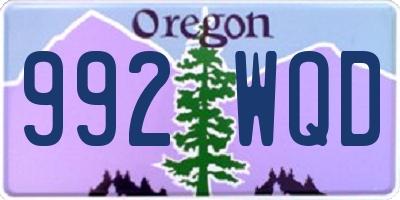OR license plate 992WQD