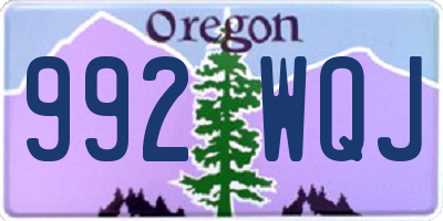 OR license plate 992WQJ