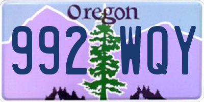 OR license plate 992WQY