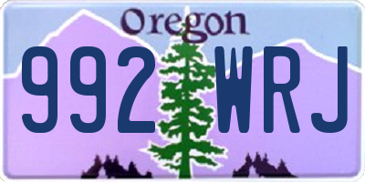 OR license plate 992WRJ