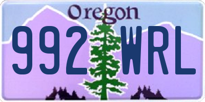 OR license plate 992WRL