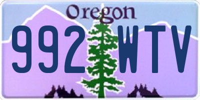 OR license plate 992WTV