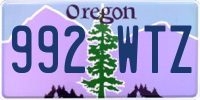 OR license plate 992WTZ