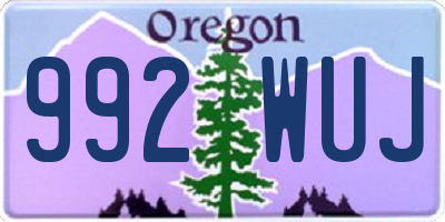 OR license plate 992WUJ