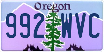 OR license plate 992WVC