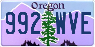 OR license plate 992WVE