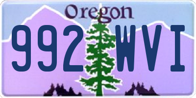 OR license plate 992WVI