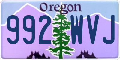 OR license plate 992WVJ