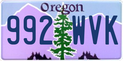 OR license plate 992WVK