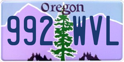 OR license plate 992WVL
