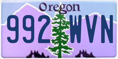 OR license plate 992WVN