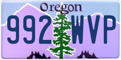 OR license plate 992WVP