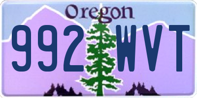 OR license plate 992WVT