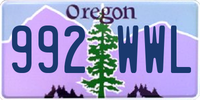 OR license plate 992WWL