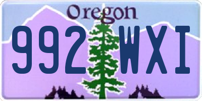 OR license plate 992WXI