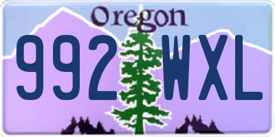OR license plate 992WXL