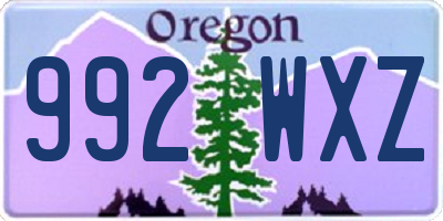 OR license plate 992WXZ