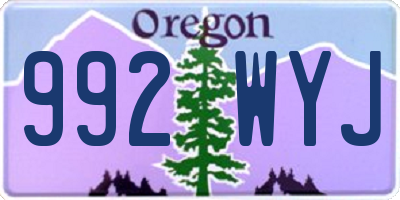 OR license plate 992WYJ