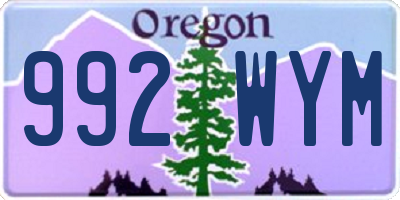 OR license plate 992WYM