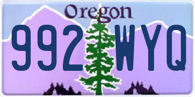 OR license plate 992WYQ