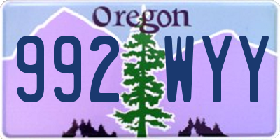 OR license plate 992WYY