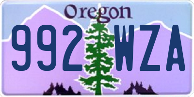 OR license plate 992WZA