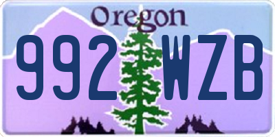 OR license plate 992WZB