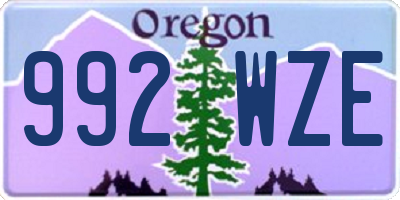 OR license plate 992WZE