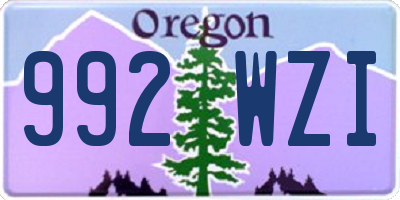 OR license plate 992WZI