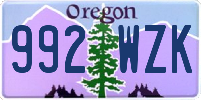 OR license plate 992WZK