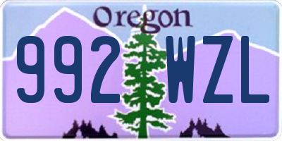 OR license plate 992WZL