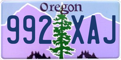 OR license plate 992XAJ