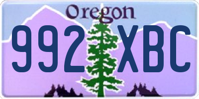 OR license plate 992XBC