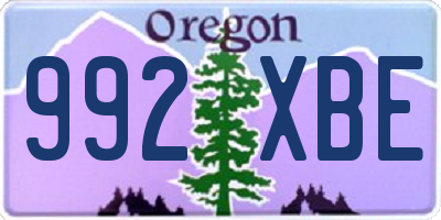 OR license plate 992XBE