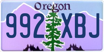 OR license plate 992XBJ