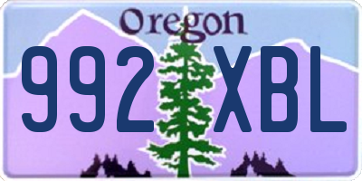 OR license plate 992XBL