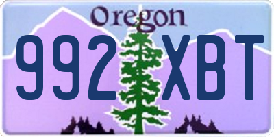 OR license plate 992XBT