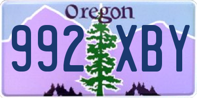 OR license plate 992XBY