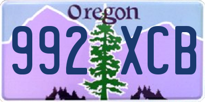 OR license plate 992XCB