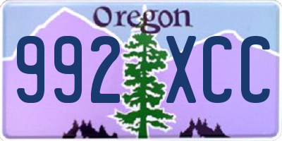 OR license plate 992XCC