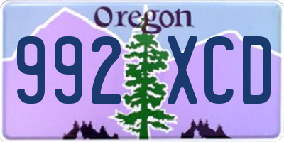 OR license plate 992XCD
