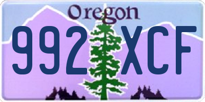 OR license plate 992XCF