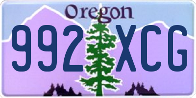 OR license plate 992XCG