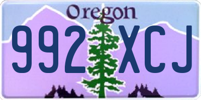 OR license plate 992XCJ