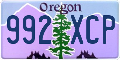 OR license plate 992XCP
